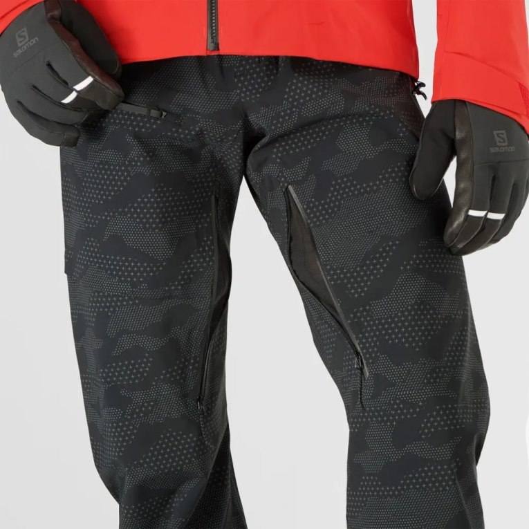 Black Salomon Outlaw 3L Men's Ski Pants | PH 36954R